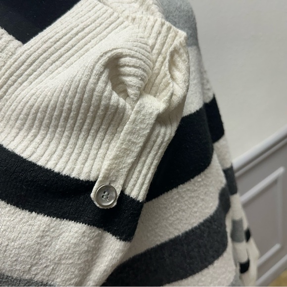 Style & Co Sweater Women’s Oversized Striped Fluffy Sweater XL - Picture 6 of 10